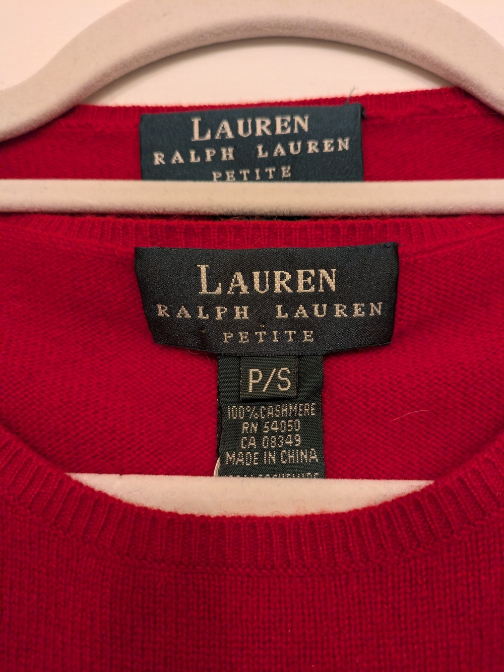 Lauren Ralph Lauren Women's Red Cashmere Cardigan 2-piece Set - Picture 3 of 9